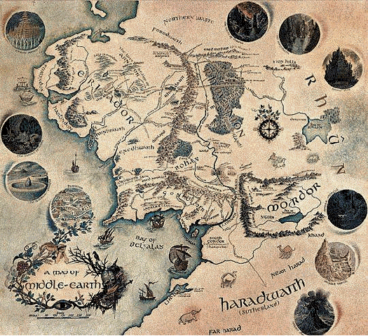 carte de la Terre du Milieu